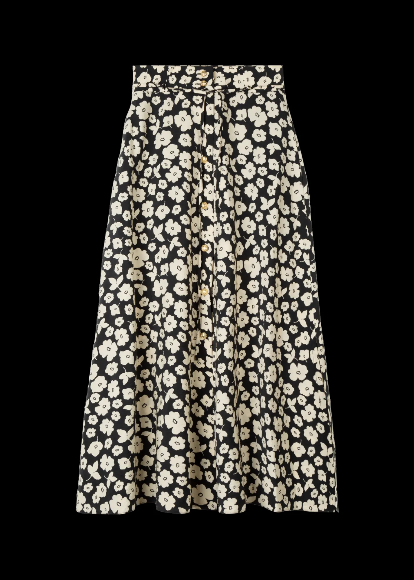 Viscose Midi Rok Met Bloemenprint*Vanilia Store