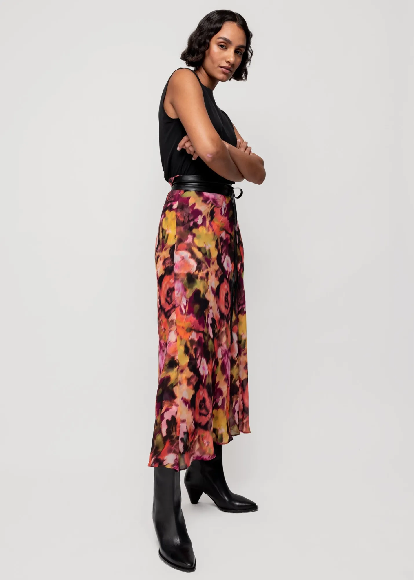 Viscose Midi Rok Met Print*Vanilia Discount