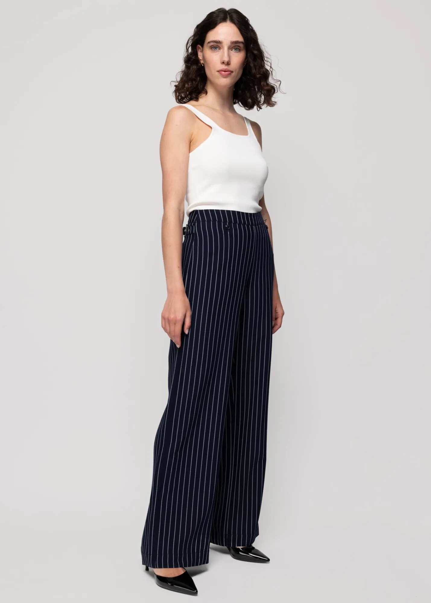 Viscose Pantalon Pin Stripe*Vanilia Hot