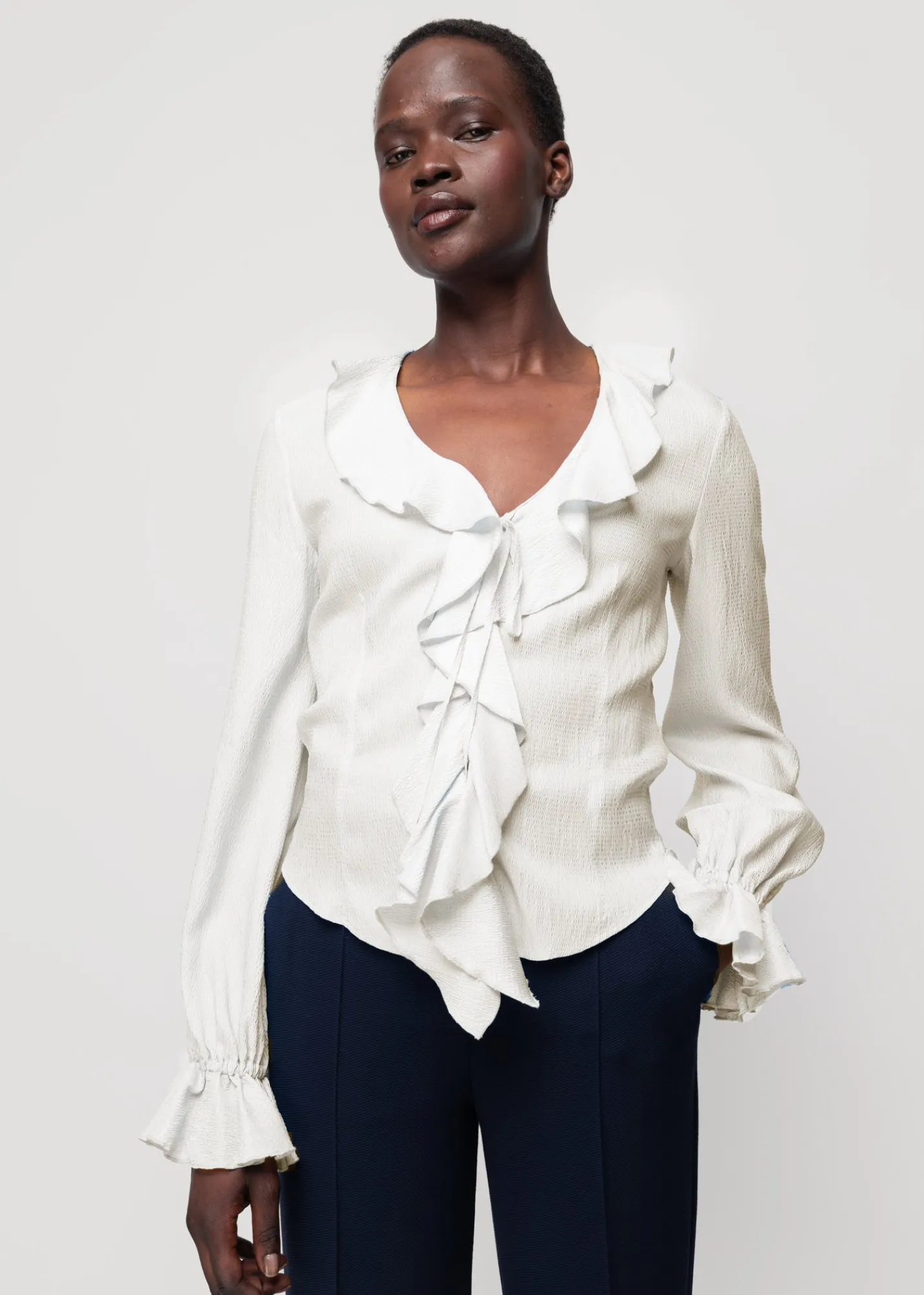 Viscose Ruffle Blouse*Vanilia New