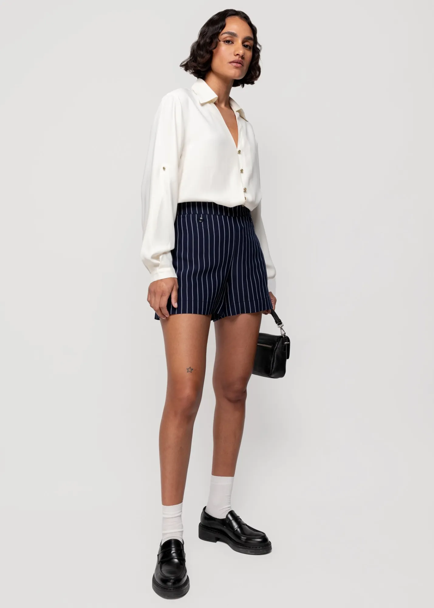 Viscose Short Pin Stripe*Vanilia New