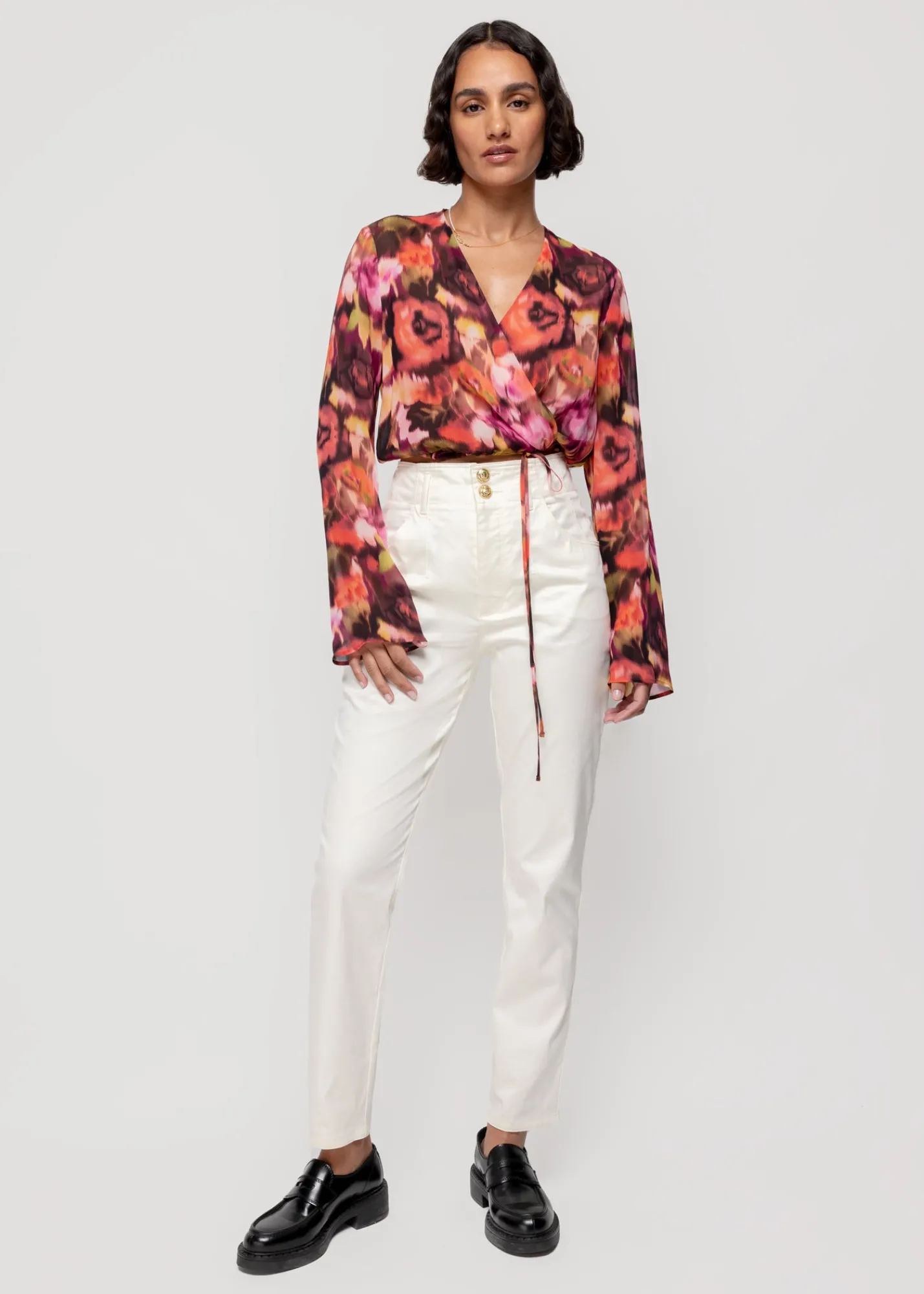 Viscose Wrap Blouse*Vanilia Outlet