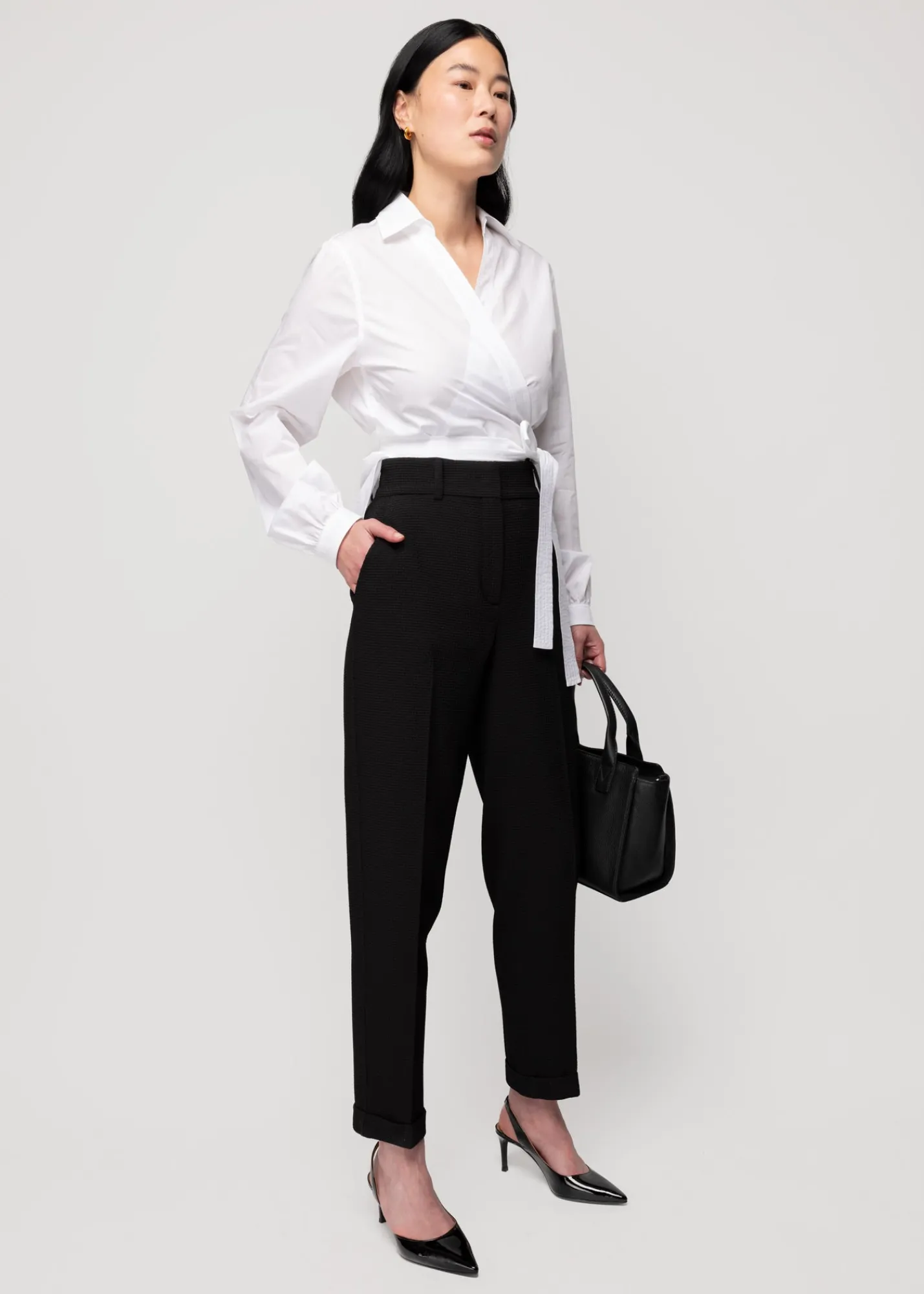 Wafel Structuur Broek Tapered Fit*Vanilia Store