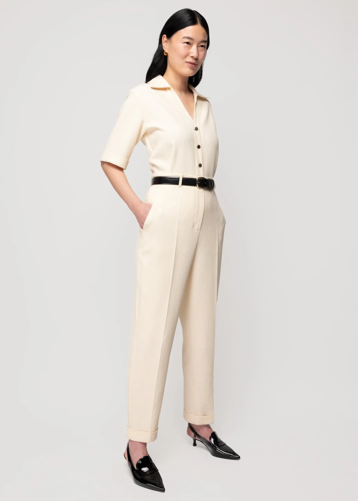 Wafelstructuur Jumpsuit*Vanilia Fashion